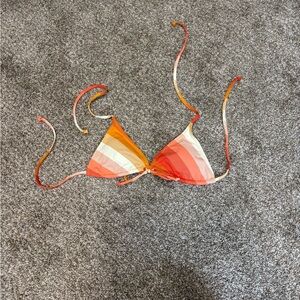 Old Navy Orange and Cream Bikini Top